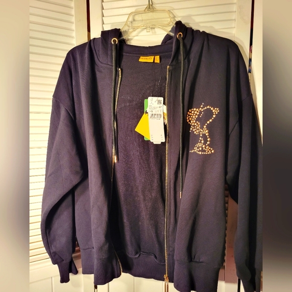 NWT SPLASH LONG SLEEVE PEANUTS HOODIE WITH GOLD HARDWEAR SZS - Picture 6 of 9